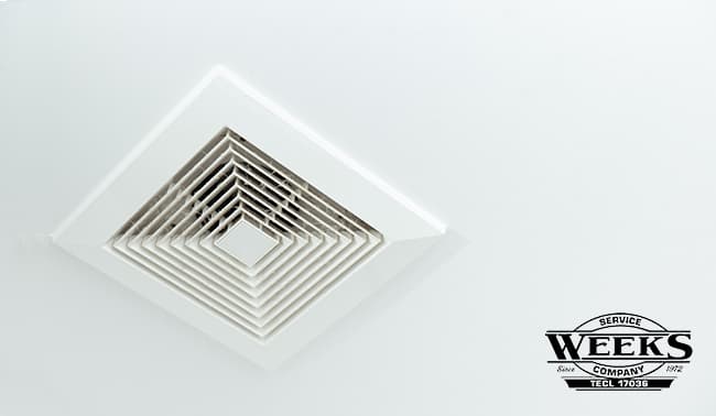 Ceiling air vent connected to a residential HVAC duct system.